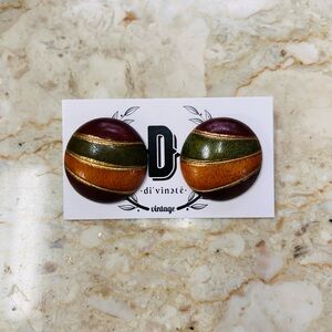 Vintage Multicolor Round Earrings